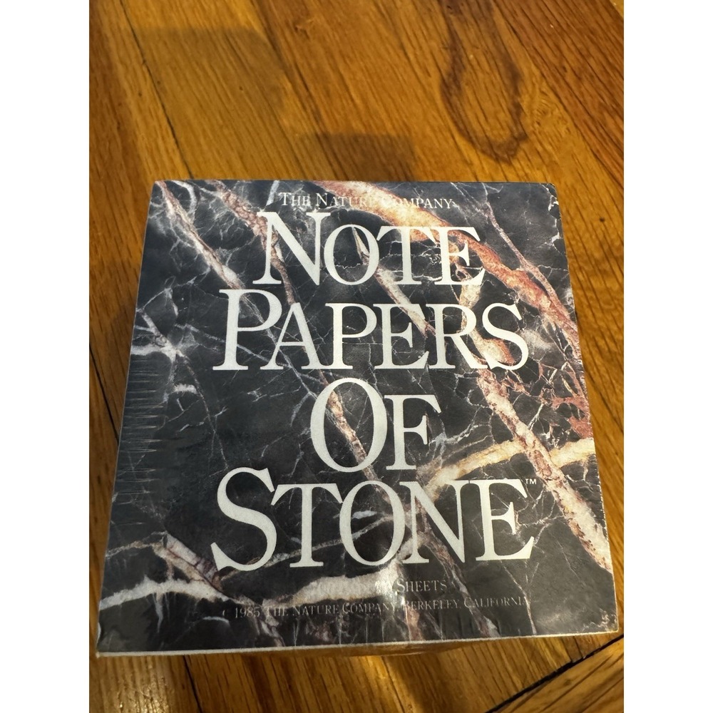 Vintage‎ The Nature Company Note Papers Of Stone 700 Sheets Sealed 1985 Cube